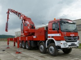 Hydraulickej ruky a hasičské autá